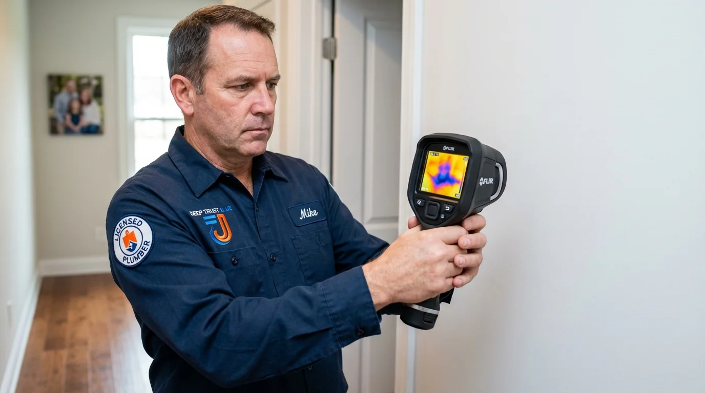 Thermal imaging leak detection by Johns Plumbing LLC in Oakfield